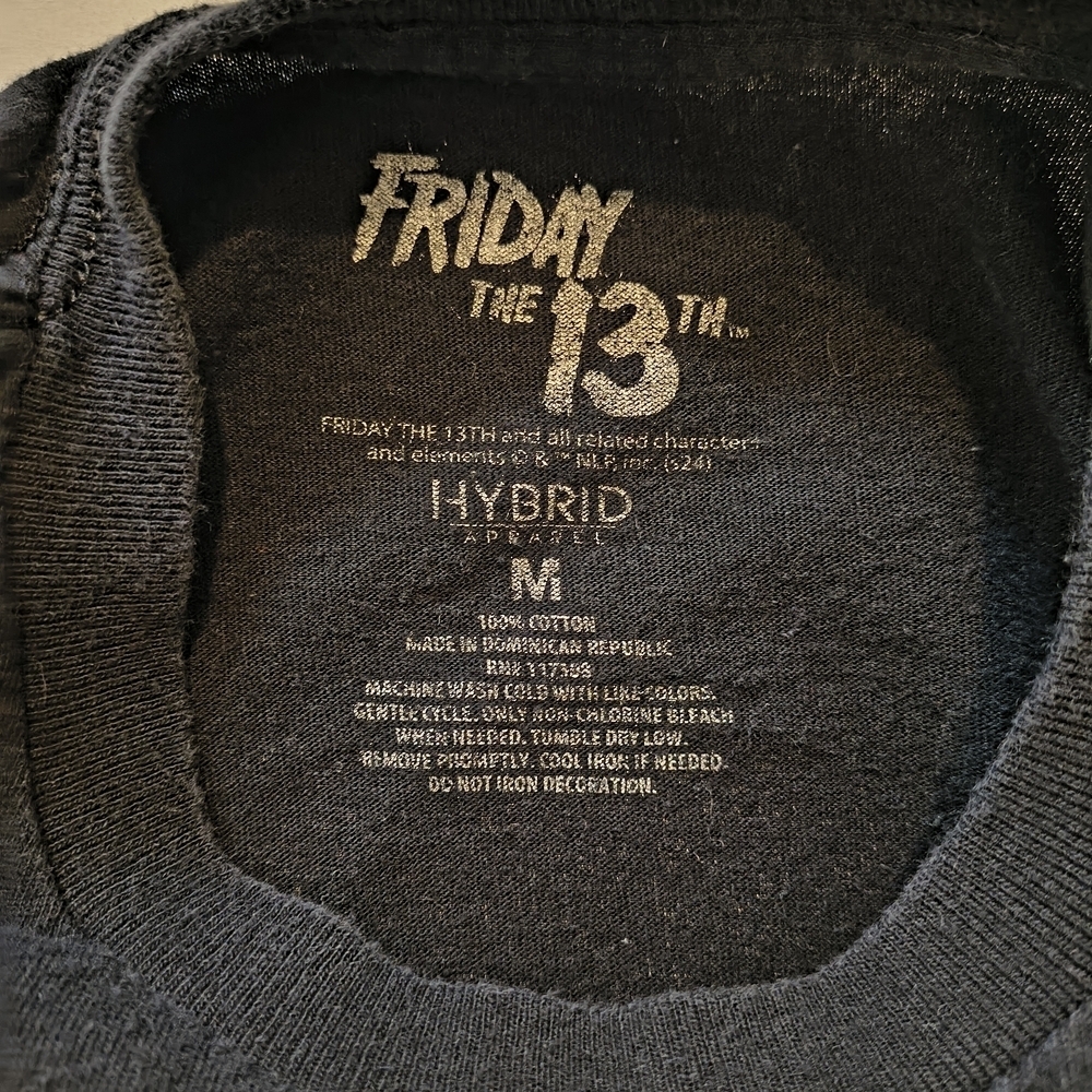 Friday the 13th  Horror Black T-Shirt , Size M - Picture 7 of 7